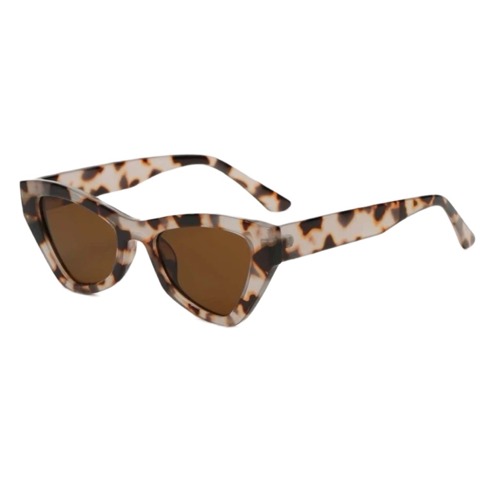 Leopard Print Cateye Neutral Color Sunglasses - Picture 3 of 5